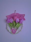 placa maternidade flores-tulipas
